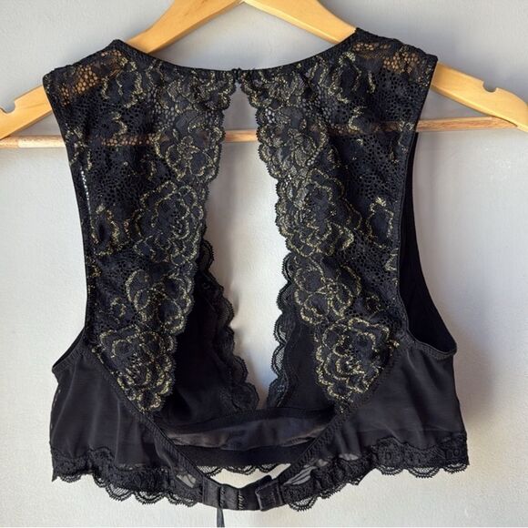 INC International Concepts Large Velvet & Lace Bra Crop Top - Picture 3 of 5